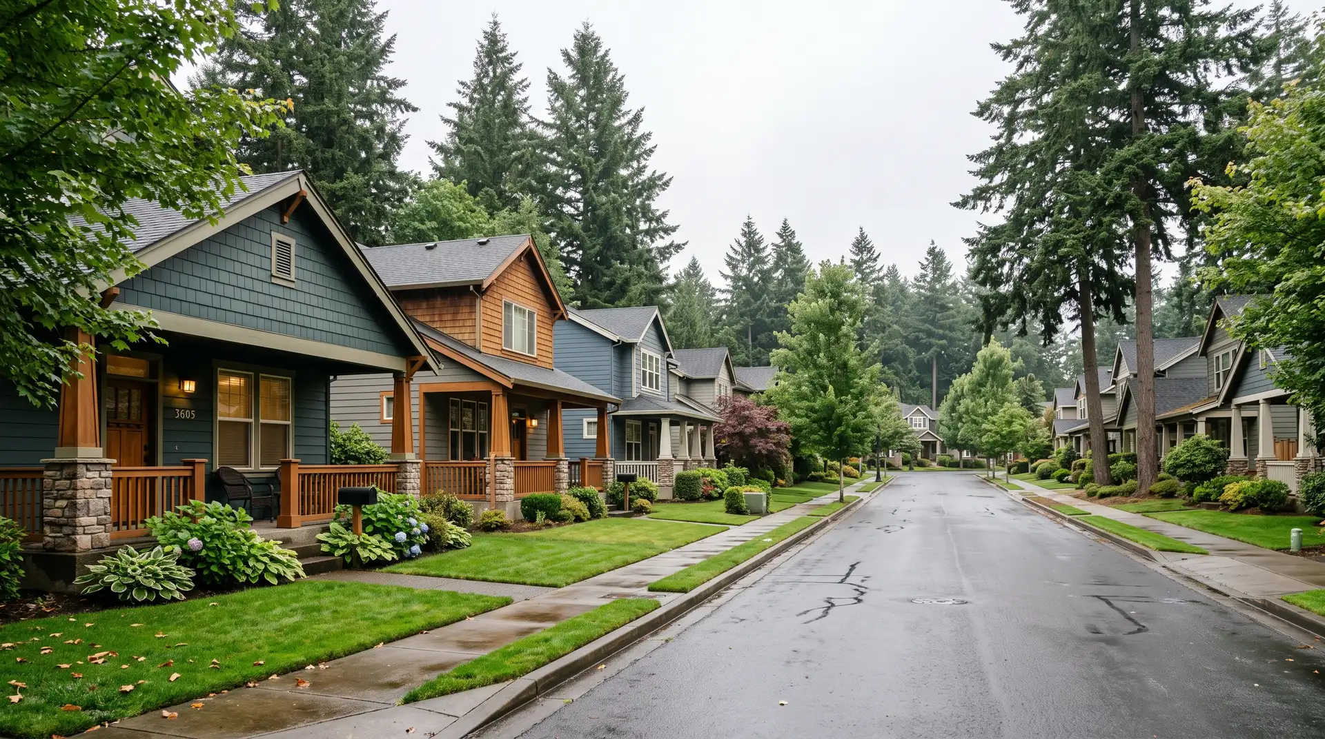 New construction street in Vancouver WA where post construction cleaning is needed